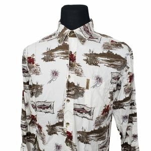 Outdoor Life L/S Animal Print Button Shirt Large